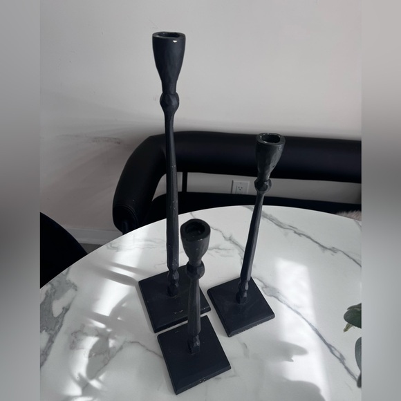 Vintage Black Metal Taper Candle Holders(3) - Picture 2 of 3